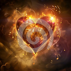 Heart soul sparkle beauty emotion music romance love spirit passion