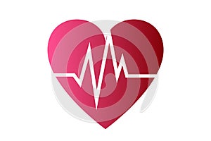 Heart, spectrum icon on white background, isolated