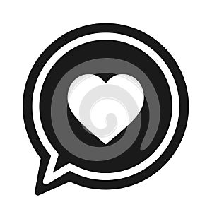 heart speech bubble icon