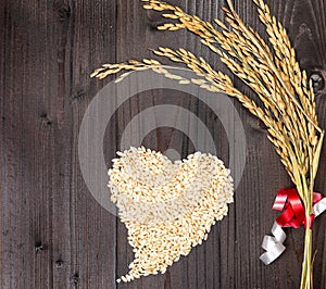 Heart and spike rice