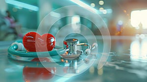 The Heart and Stethoscope.AI generated image