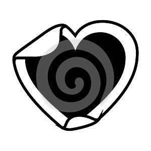 Heart sticker icon
