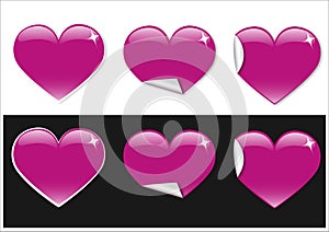 Heart stickers