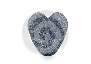Heart stone on white
