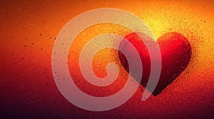 Heart surrounded by bold dashed-line bursts, fading into a sleek gradient photo