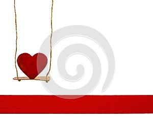 Heart on a swing