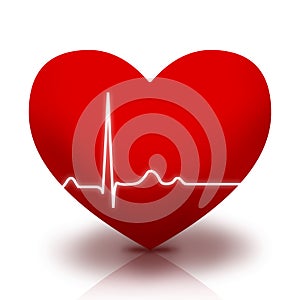 Heart symbol with EKG