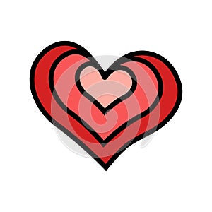 heart symbol love color icon vector illustration