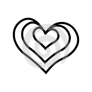 heart symbol love line icon vector illustration