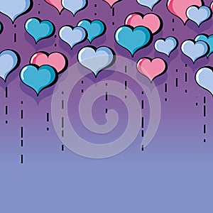 Heart symbol of love and passion background