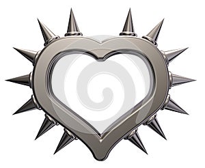 Heart symbol with prickles