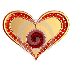 Heart symbol with ruby gems