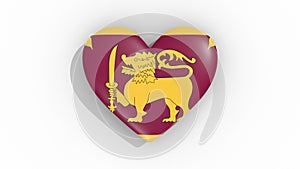Heart with the symbolism of Sri Lanka pulses, loop