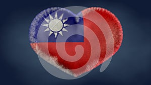 Heart of Taiwan flag. photo