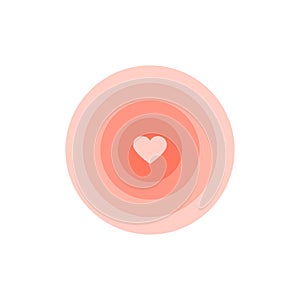 Heart in Target aim line icon. linear style sign for mobile concept and web design. Love focus outline vector icon. Symbol, logo
