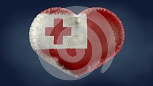 Heart of the Tonga flag. photo