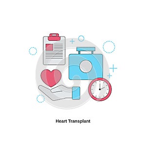 Heart transplant concept