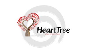 Heart Tree Logo Template