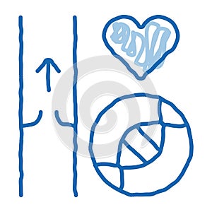 Heart Vaisseau Sanguin Biomaterial doodle icon hand drawn illustration photo