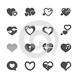 Heart and valentine day icon set 2, vector eps10