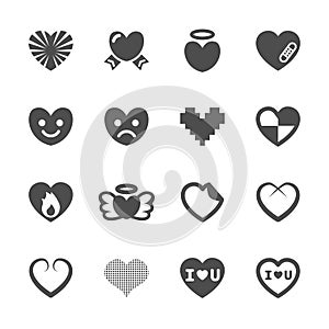 Heart and valentine day icon set 3, vector eps10