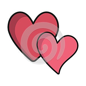 Heart valentine day icon vector basic design simple and modern