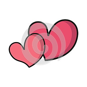 Heart valentine day icon vector basic design simple and modern