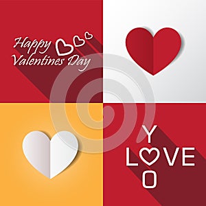 Heart valentine icon set vector illustration