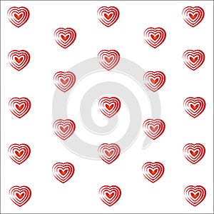 Heart valentine vector white background