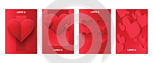 Heart on valentines day in love pattern vector lovely red sign on hearted celebration and greeting card backdrop loving