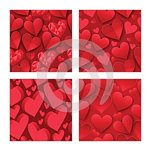 Heart on valentines day in love seamless pattern vector lovely red sign on hearted celebration and greeting card