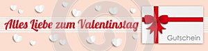 Heart Valentinstag Gutschein Header photo