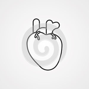 Heart vector icon sign symbol