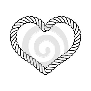 Heart vector valentine icon lasso rope logo symbol cartoon character doodle illustration design photo