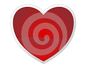 Heart vector valentine love icon symbol romance design shape single day romantic passion decoration element red graphic wedding