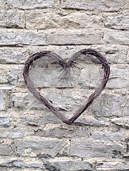The heart on the wall.