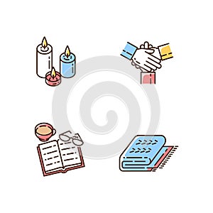 Heart-warming style RGB color icons set photo