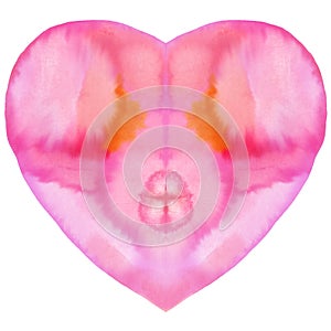 Heart watercolor isolated on white background