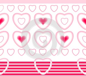 Heart watercolor seamless pattern