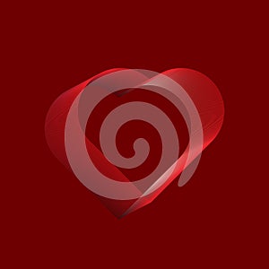 Heart Wave Art Vector - Expressive Love Design Vector photo