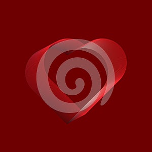 Heart Wave Art Vector - Expressive Love Design Vector