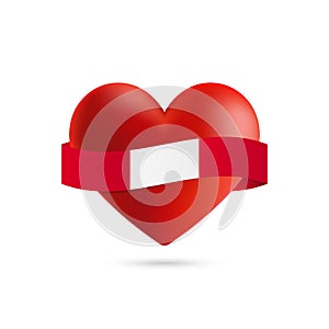 Heart with waving Peru flag. Vector illustration.