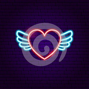 Heart Wings Neon Sign