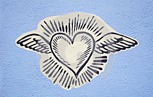 Heart with wings