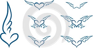 Heart with wings