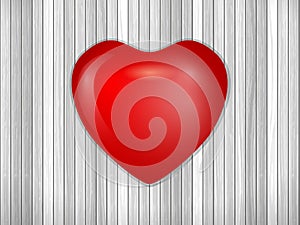 Heart on wooden backfound