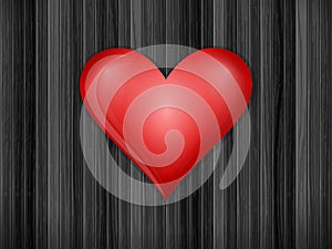 Heart on wooden backfound