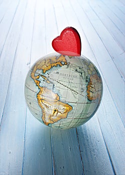 Heart World World Globe Background