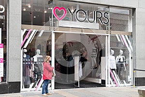 Heart Yours clothing store shop entrance on shopping high street