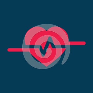 Heartbeat Cardio ecg or ekg